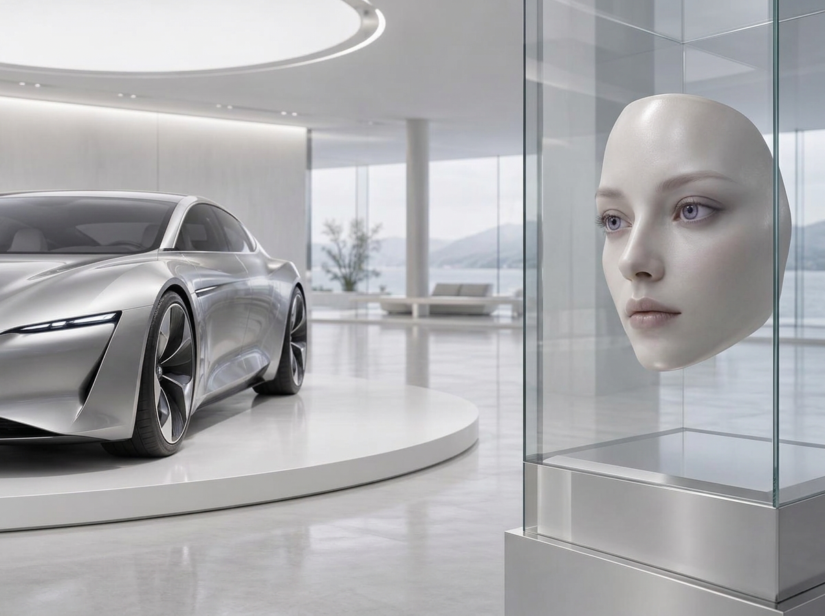 Alys interactive digital human in an automotive showroom
